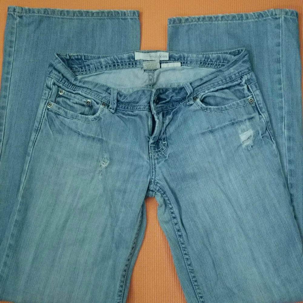 Light Wash Wide Leg Lowrise Jeans
